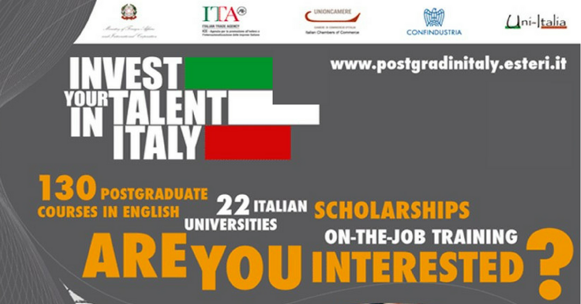 Học bổng Invest Your Talent In Italy